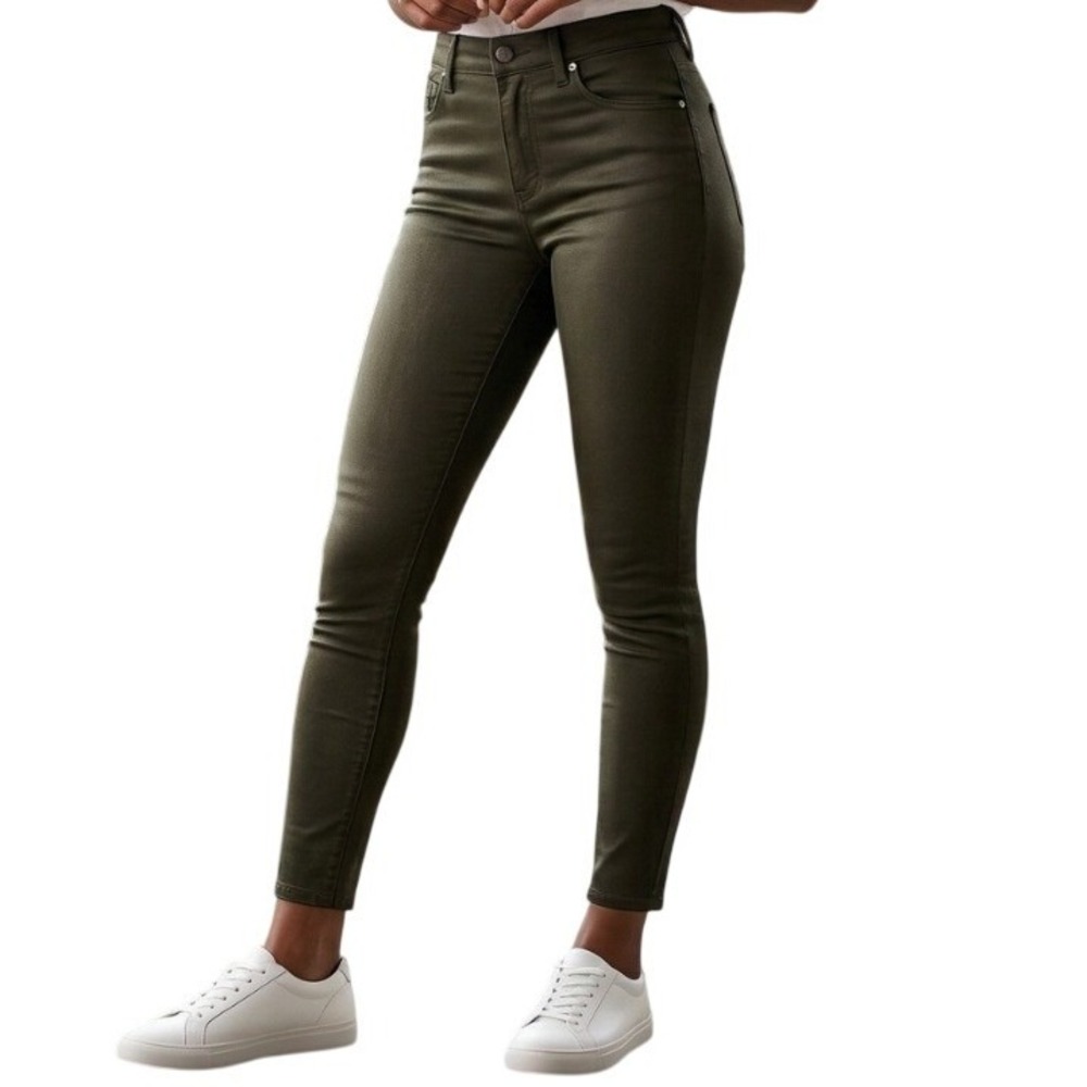 NWT Celebrity Pink‎ Jeans Womens 0 High Rise Super Skinny Ankle Olive Stretch